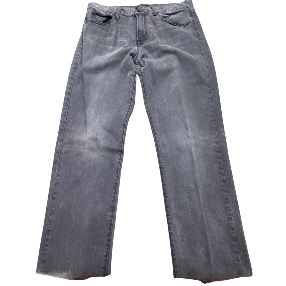 Lucky Brand 221 Original Straight Grey Jeans Mens 34x34 Handcrafted Denim